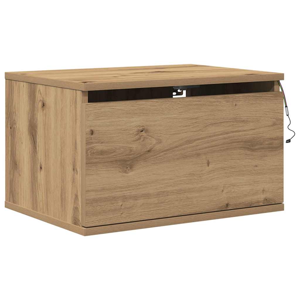 Cabinet de chevet mural 2 pcs chêne artisanal 50 x 36 x 30 cm - XIOS