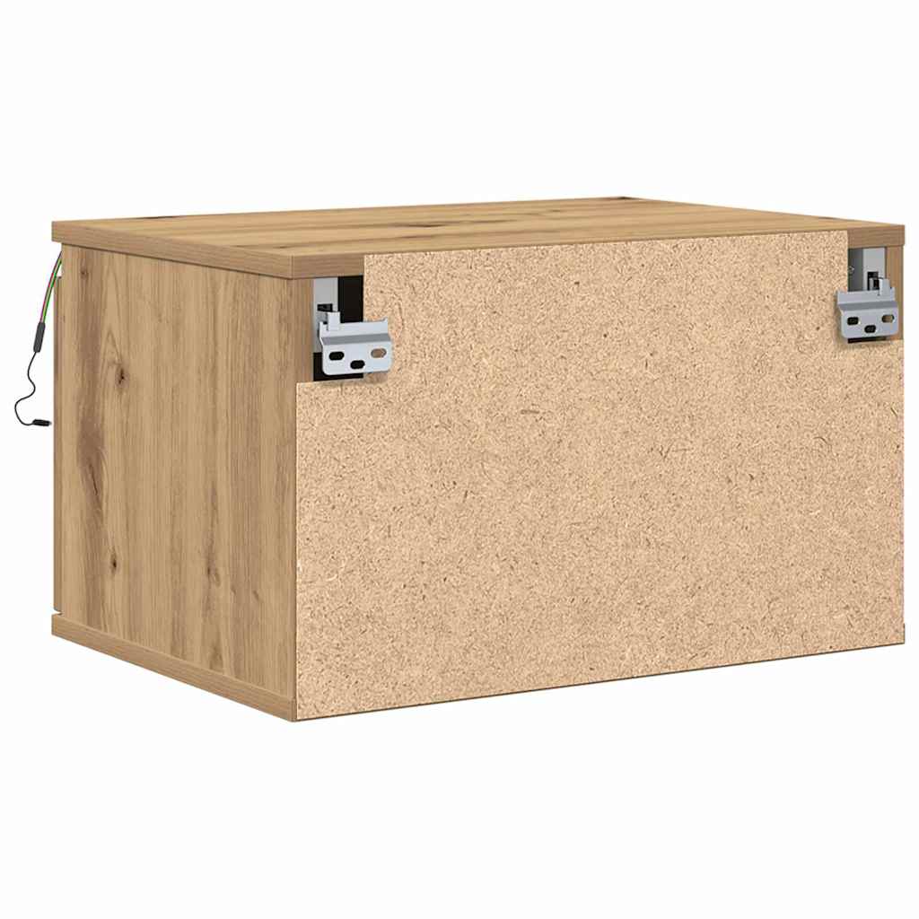 Cabinet de chevet mural 2 pcs chêne artisanal 50 x 36 x 30 cm - XIOS