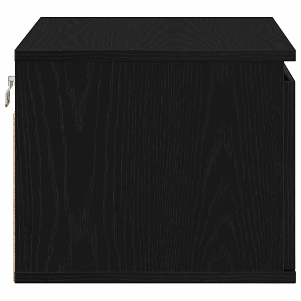 Cabinet de chevet mural avec tiroir Chêne noir 50 x 36 x 30 cm - XIOS