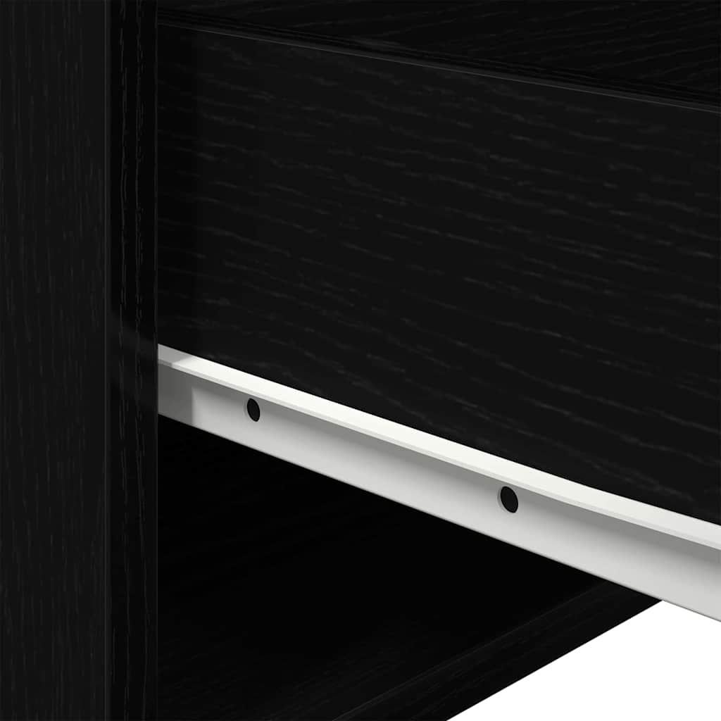 Cabinet de chevet mural avec 2 pcs Chêne noir 50 x 36 x 30 cm