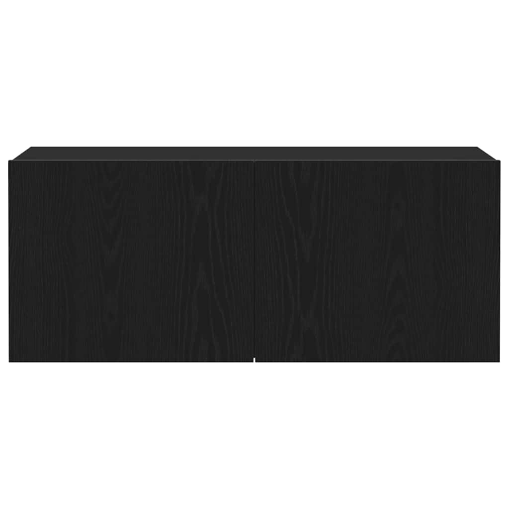 Ensemble meuble TV Montage mural Chêne noir 100 x 30 x 41 cm