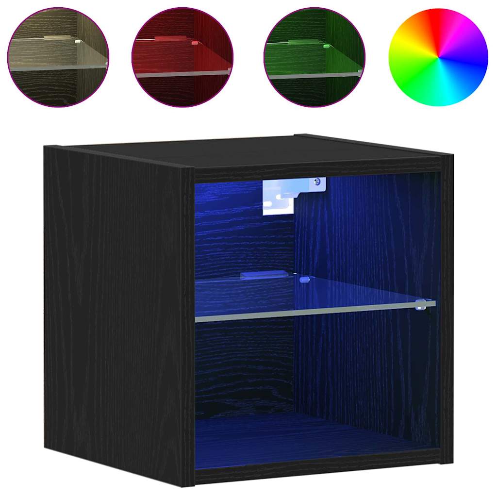 Meuble TV Noir 30 x 28,5 x 30 cm Bois d'ingénierie - XIOS