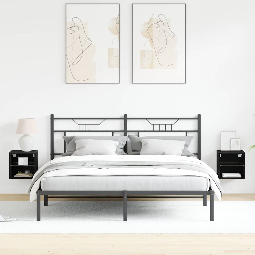 Meuble TV 2 pcs Noir 30 x 28,5 x 30 cm Bois d'ingénierie - XIOS