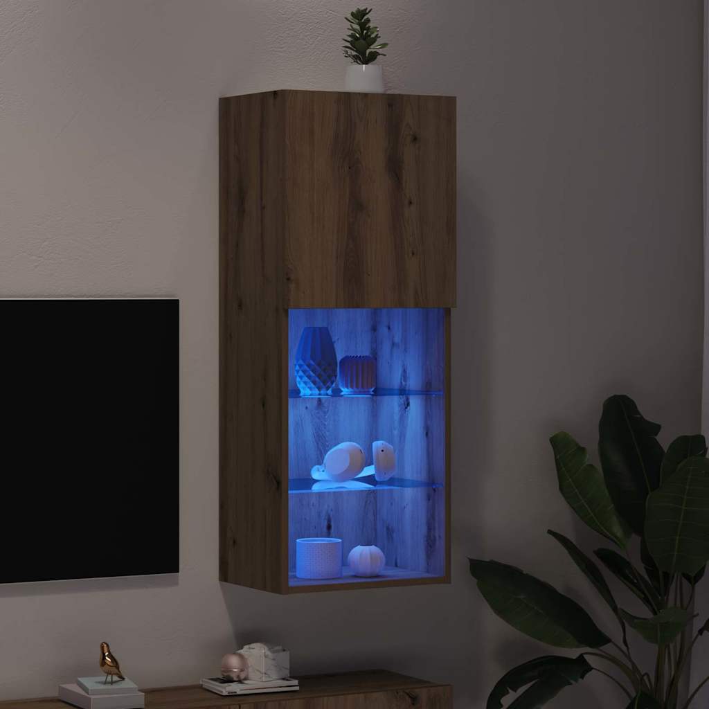Meuble TV chêne artisanal 40.5 x 30 x 102 cm Bois d'ingénierie - XIOS