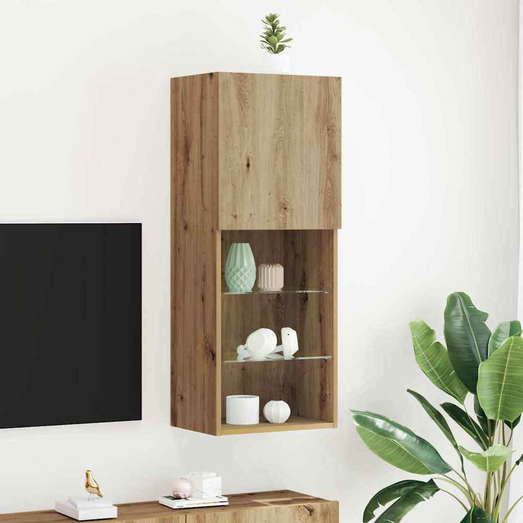 Meuble TV chêne artisanal 40.5 x 30 x 102 cm Bois d'ingénierie - XIOS