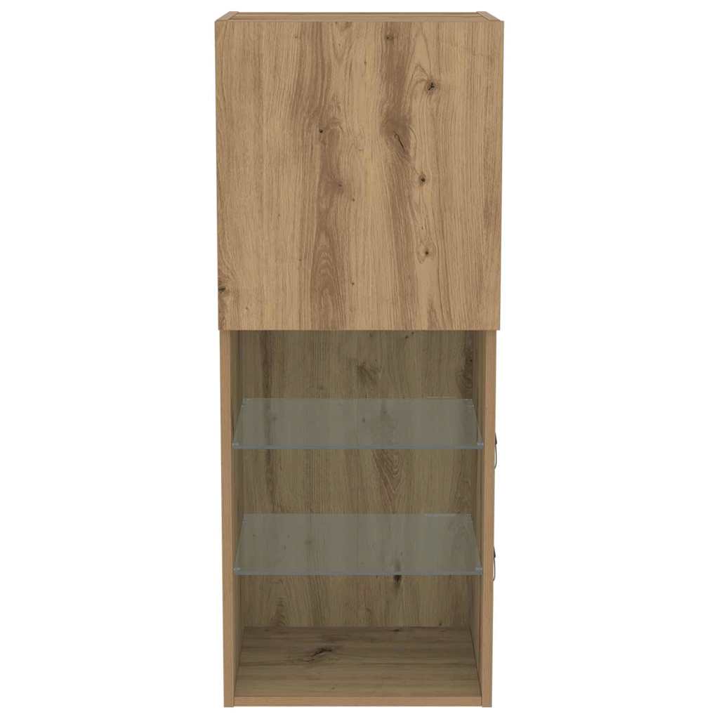 Meuble TV chêne artisanal 40.5 x 30 x 102 cm Bois d'ingénierie - XIOS