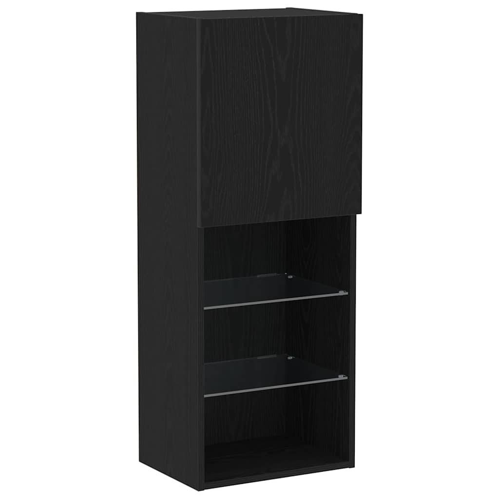 Meuble TV Chêne noir 40.5 x 30 x 102 cm Bois d'ingénierie - XIOS