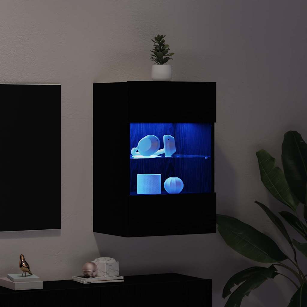 Meuble TV 2 pcs Noir 40 x 30 x 60,5 cm Bois d'ingénierie - XIOS
