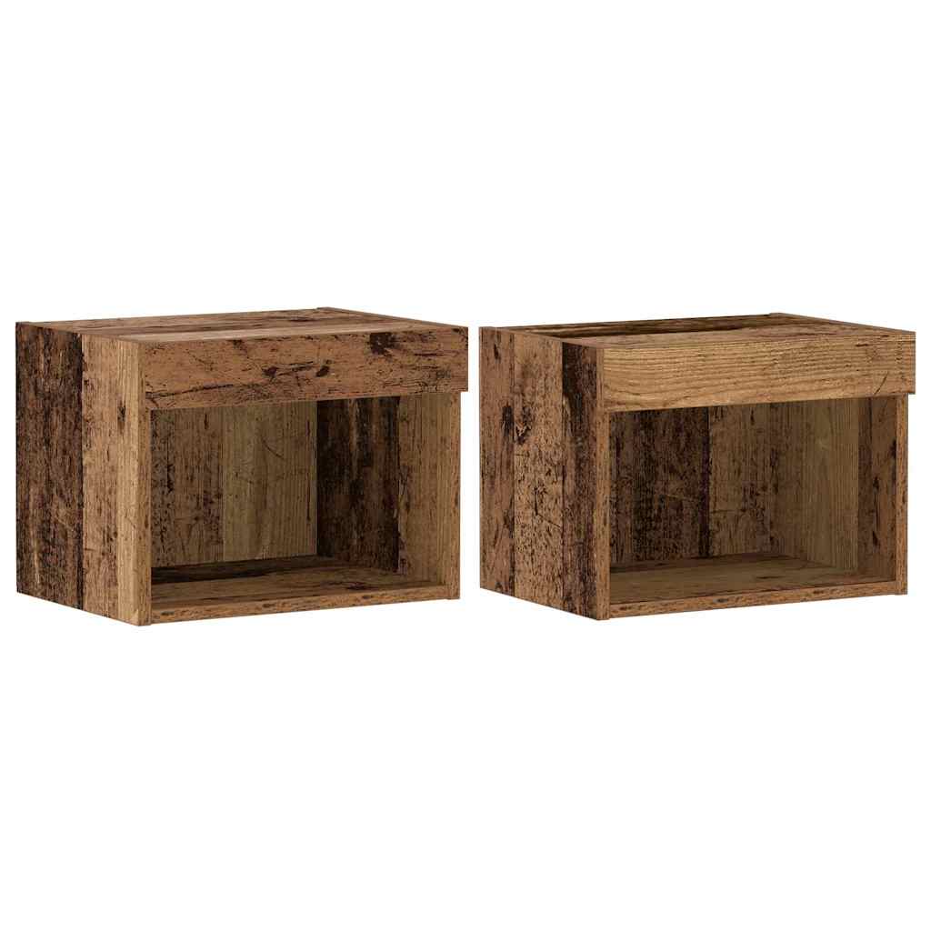 Meuble TV 2 pcs Bois ancien 40 x 30 x 30 cm Bois d'ingénierie - XIOS