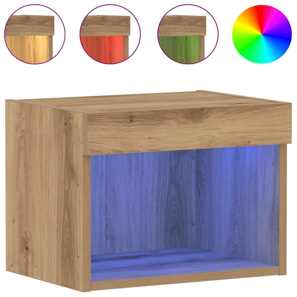 Meuble TV Chêne artisanal 40 x 30 x 30 cm Bois d'ingénierie - XIOS