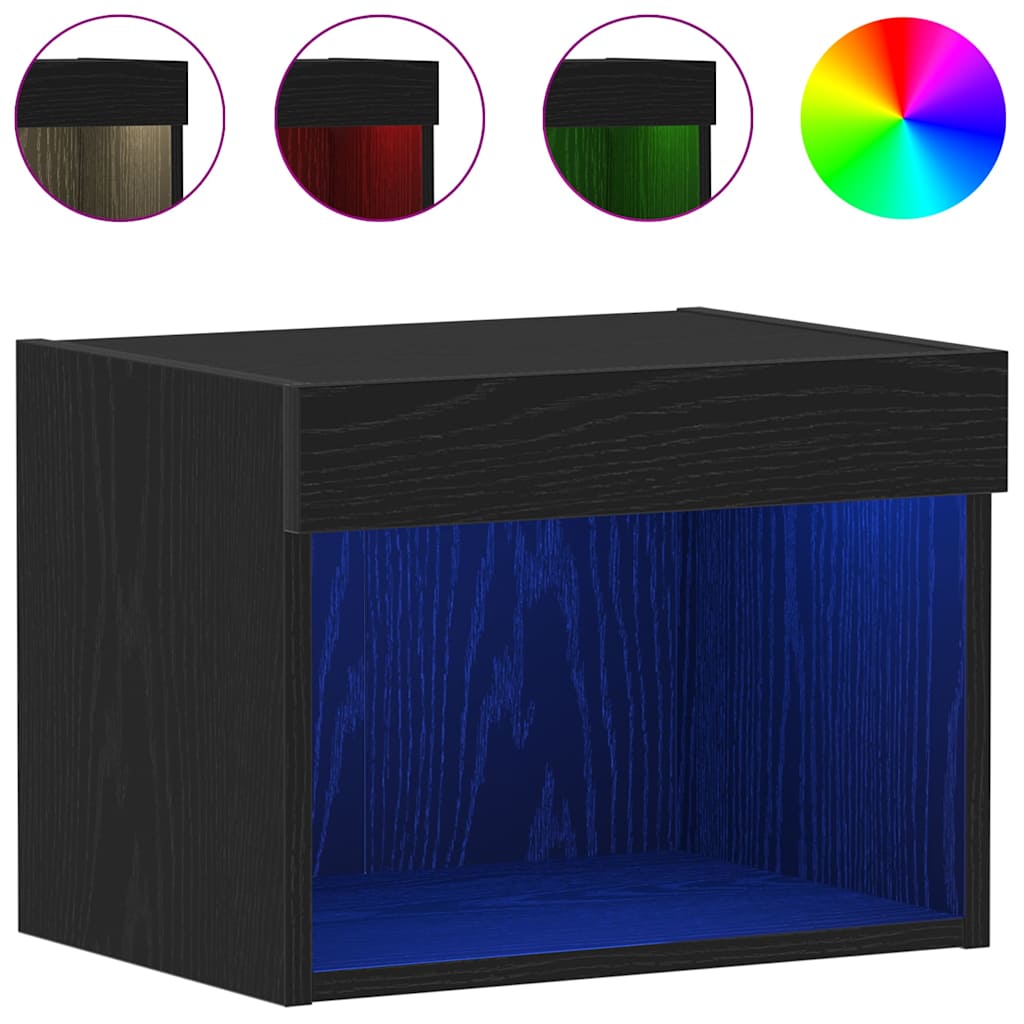 Meuble TV 2 pcs Chêne noir 40 x 30 x 30 cm Bois d'ingénierie - XIOS