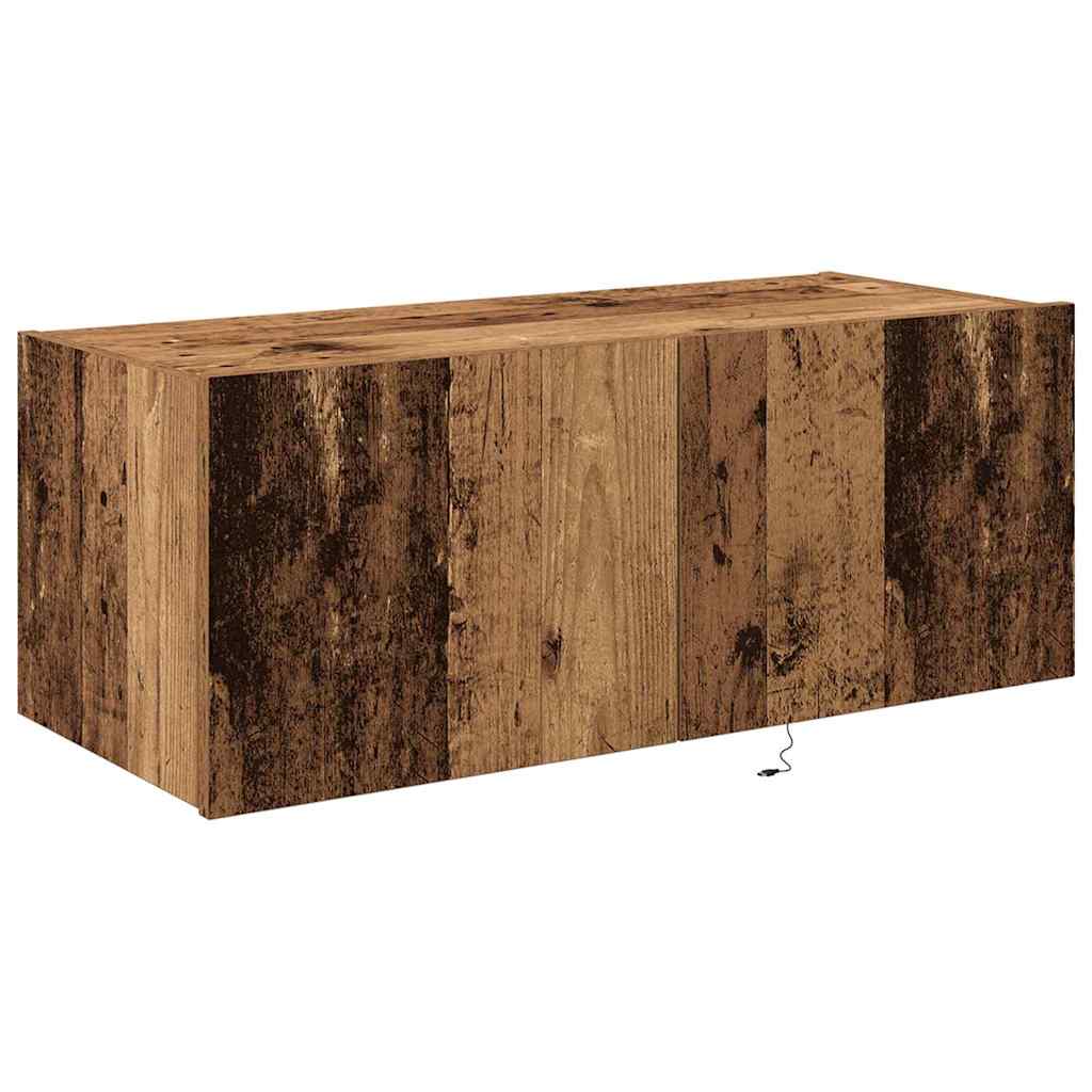 Meuble TV mural Bois Ancien 80 x 35 x 31 cm Bois d'ingénierie - XIOS