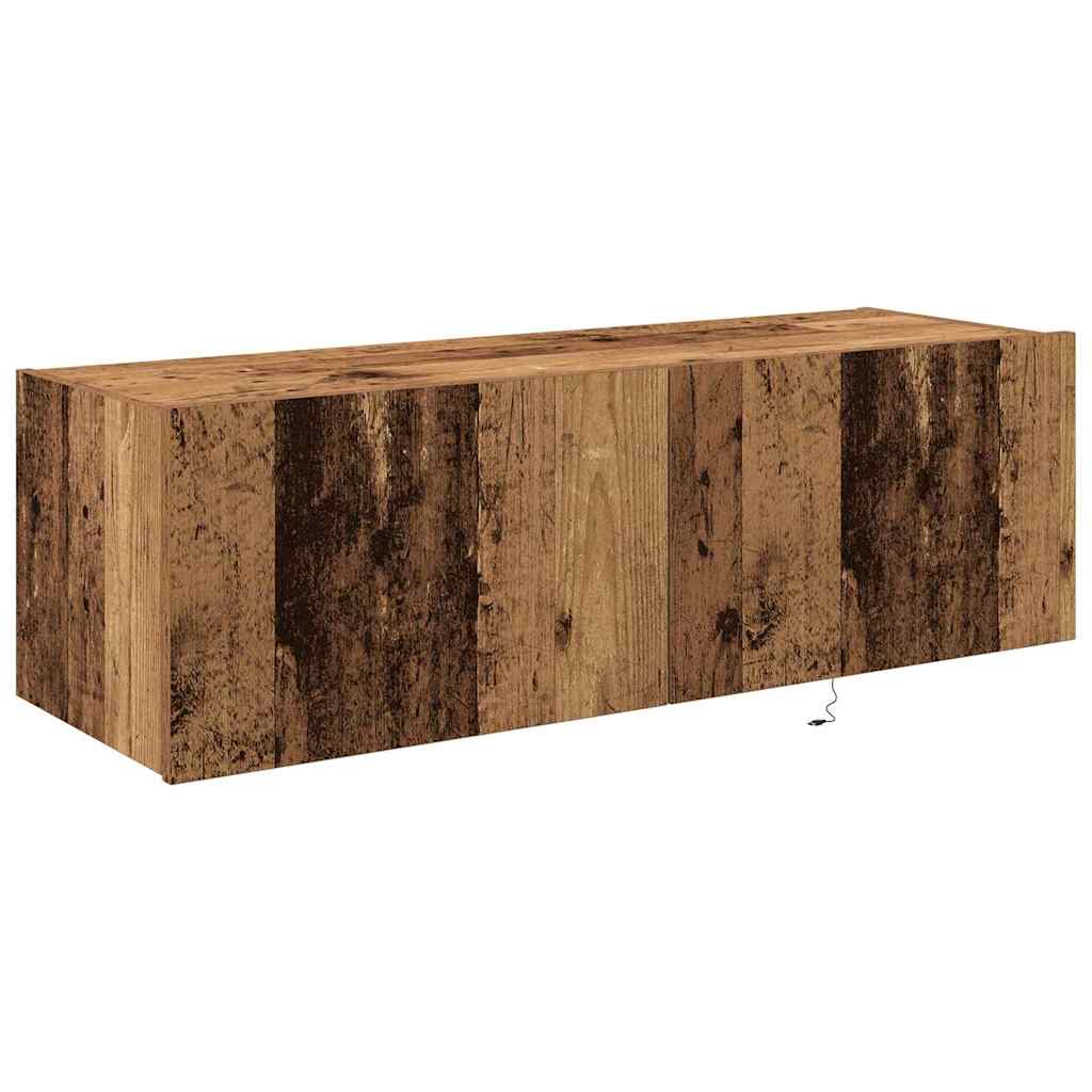 Meuble TV mural 2 pcs Bois Ancien 100 x 35 x 31 cm