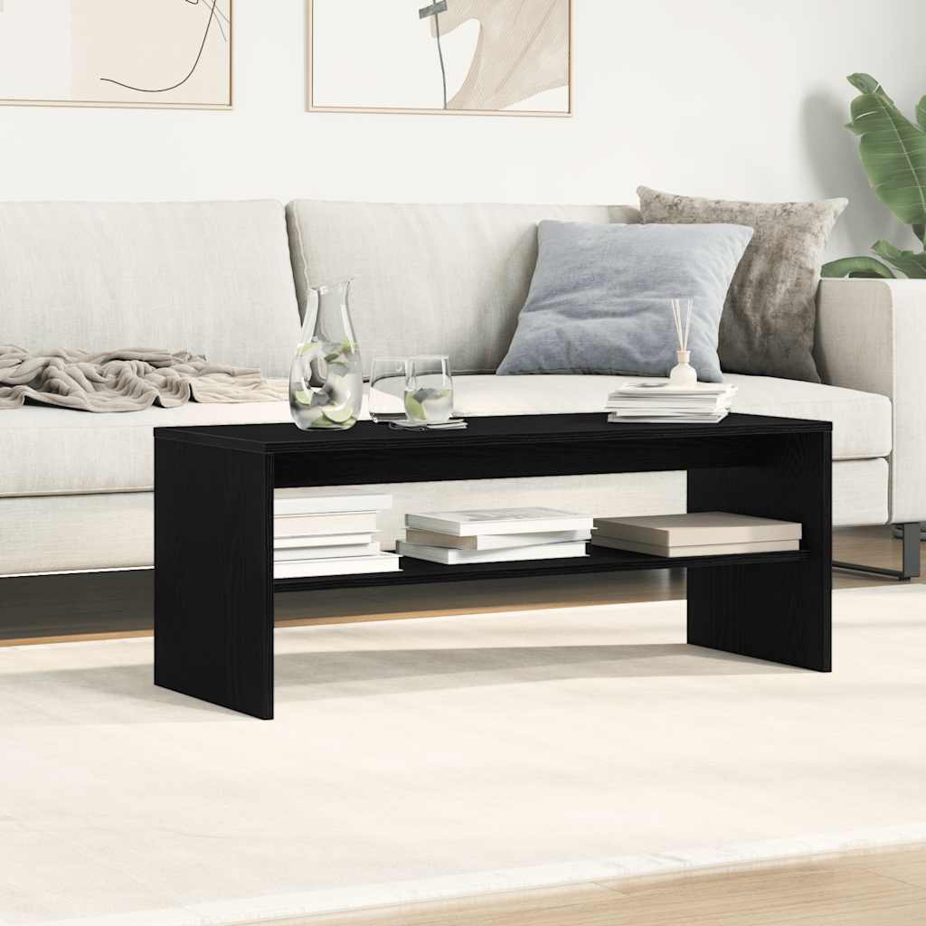Meuble TV chêne noir 100x40x40 cm bois d'ingénierie - XIOS