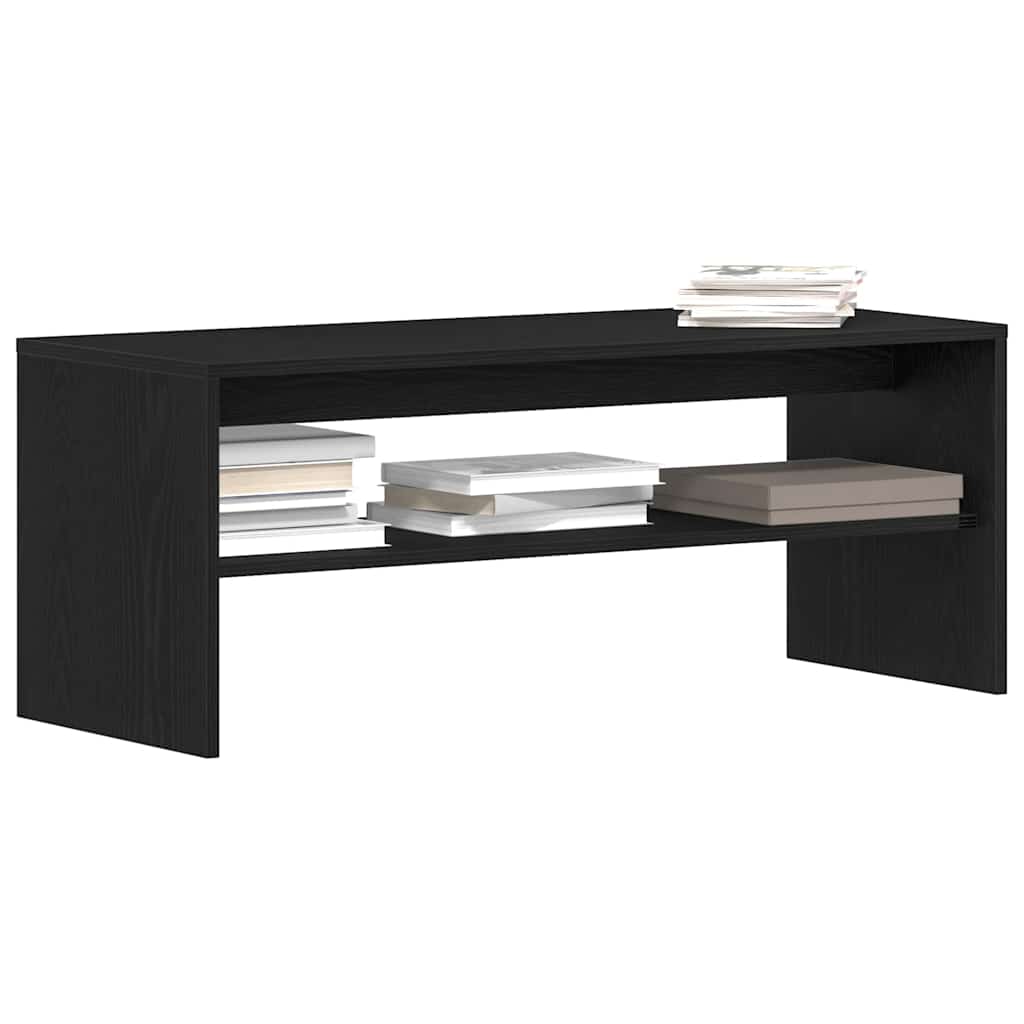 Meuble TV chêne noir 100x40x40 cm bois d'ingénierie - XIOS