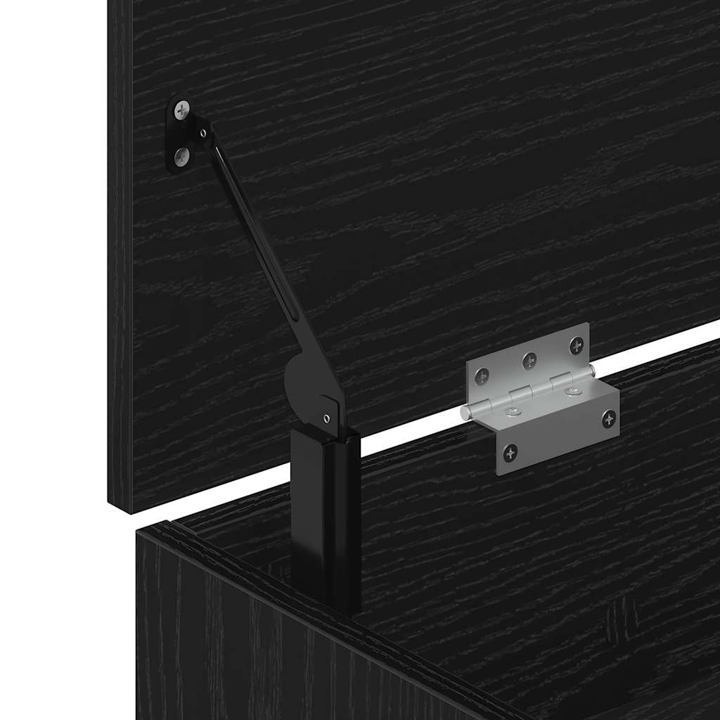 Banc à chaussures chêne noir 102x30,5x45 cm bois d'ingénierie - XIOS