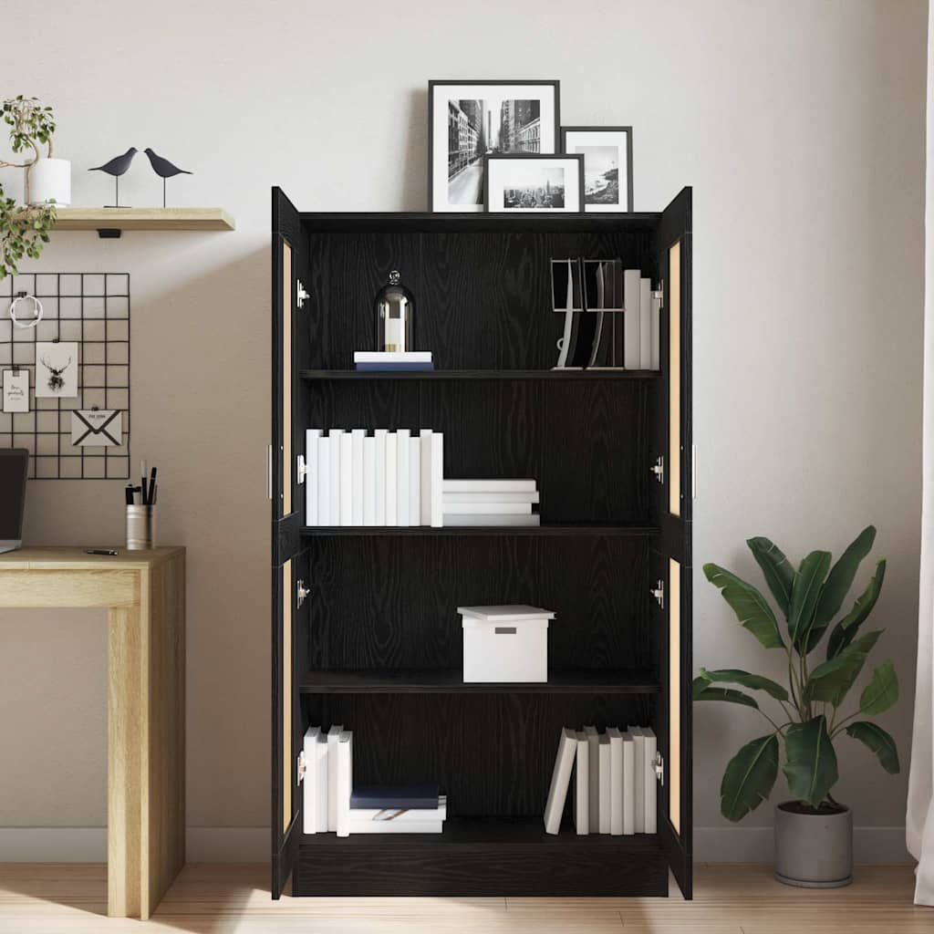 Meuble de Bibliothèque Chêne noir 82.5 x 30.5 x 150 cm - XIOS