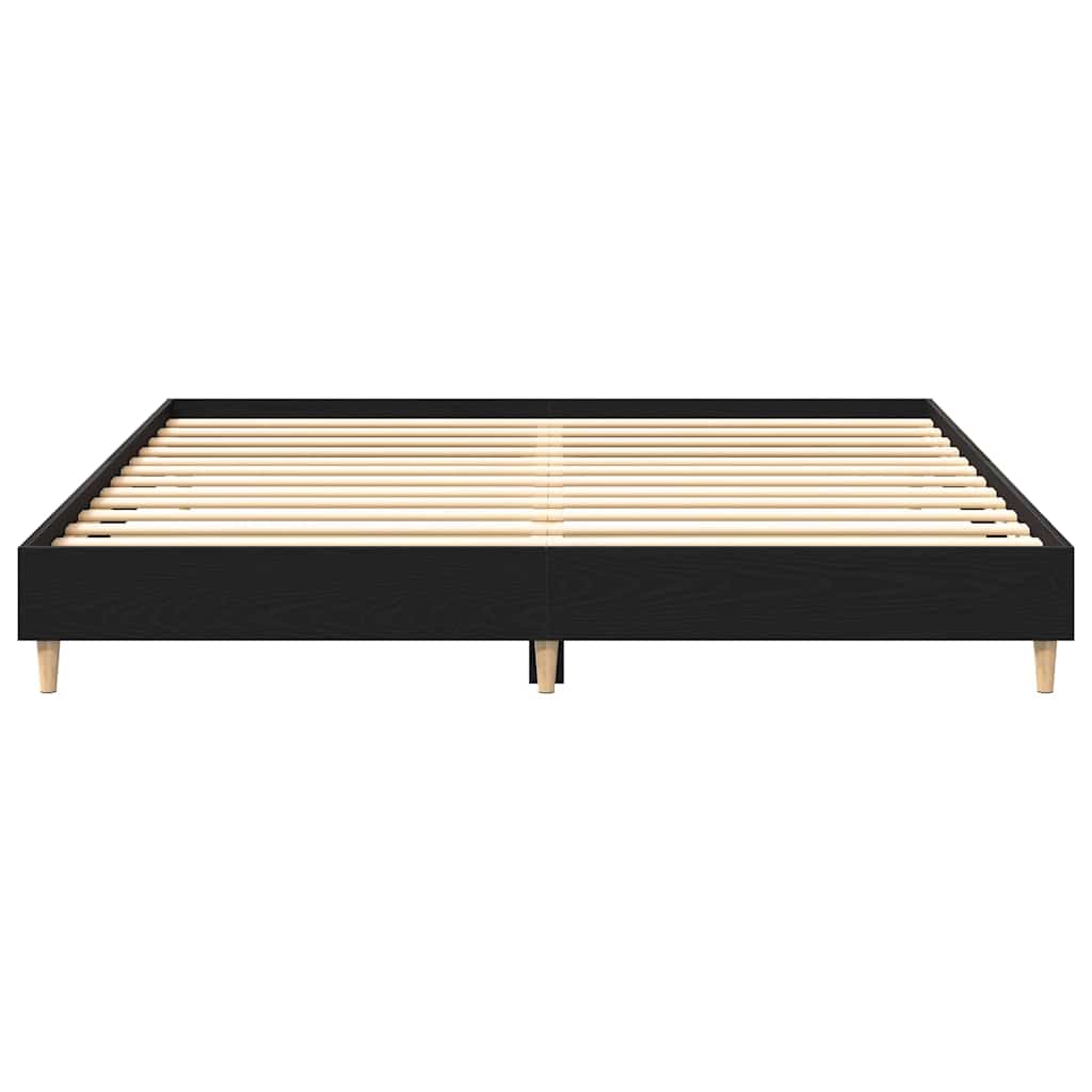 Cadre de lit Chêne noir 180 x 200 cm Bois d'ingénierie - XIOS