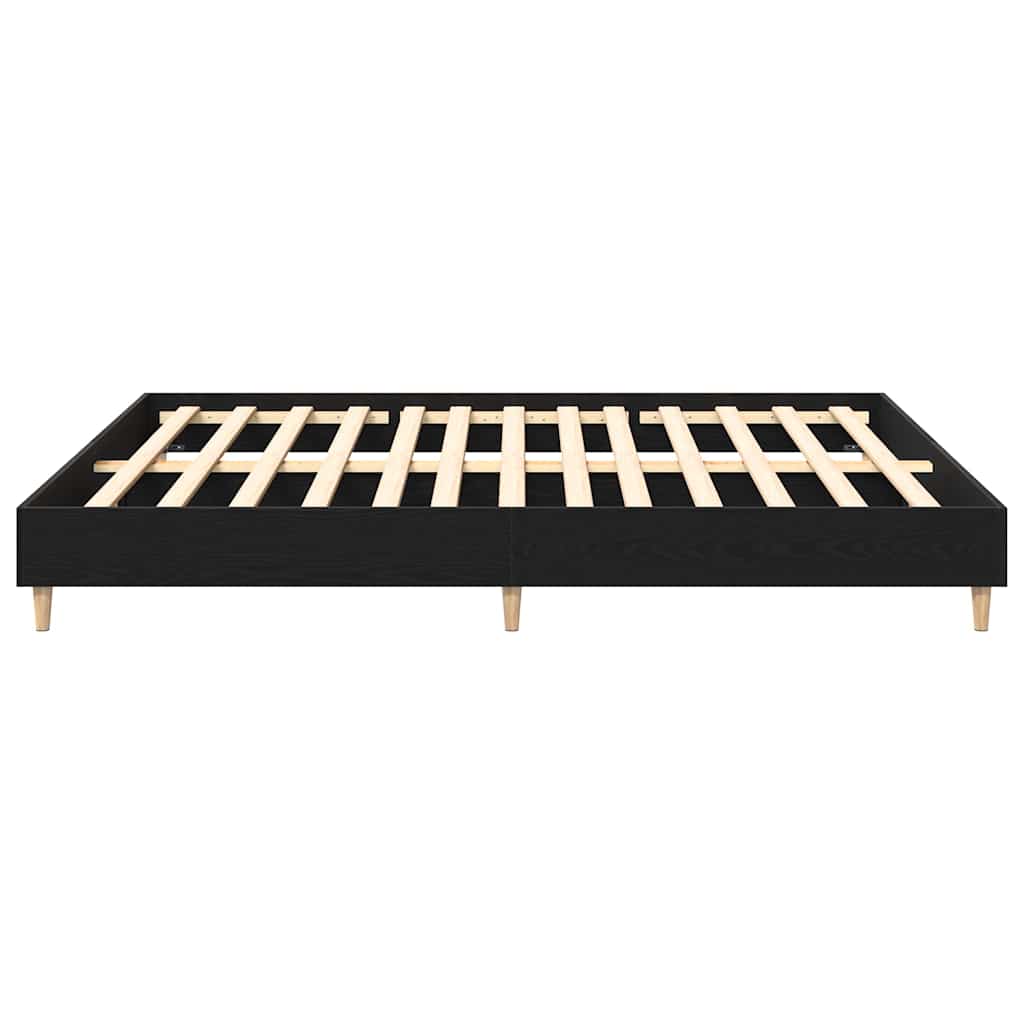 Cadre de lit Chêne noir 160 x 200 cm Bois d'ingénierie - XIOS