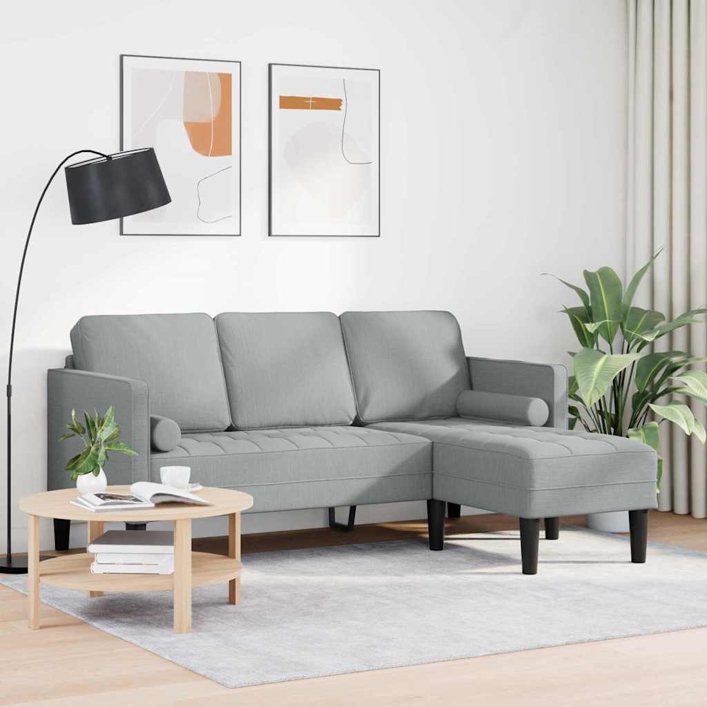 Ensemble de Canapés Gris clair 173 x 131 x 67 cm tissu - XIOS