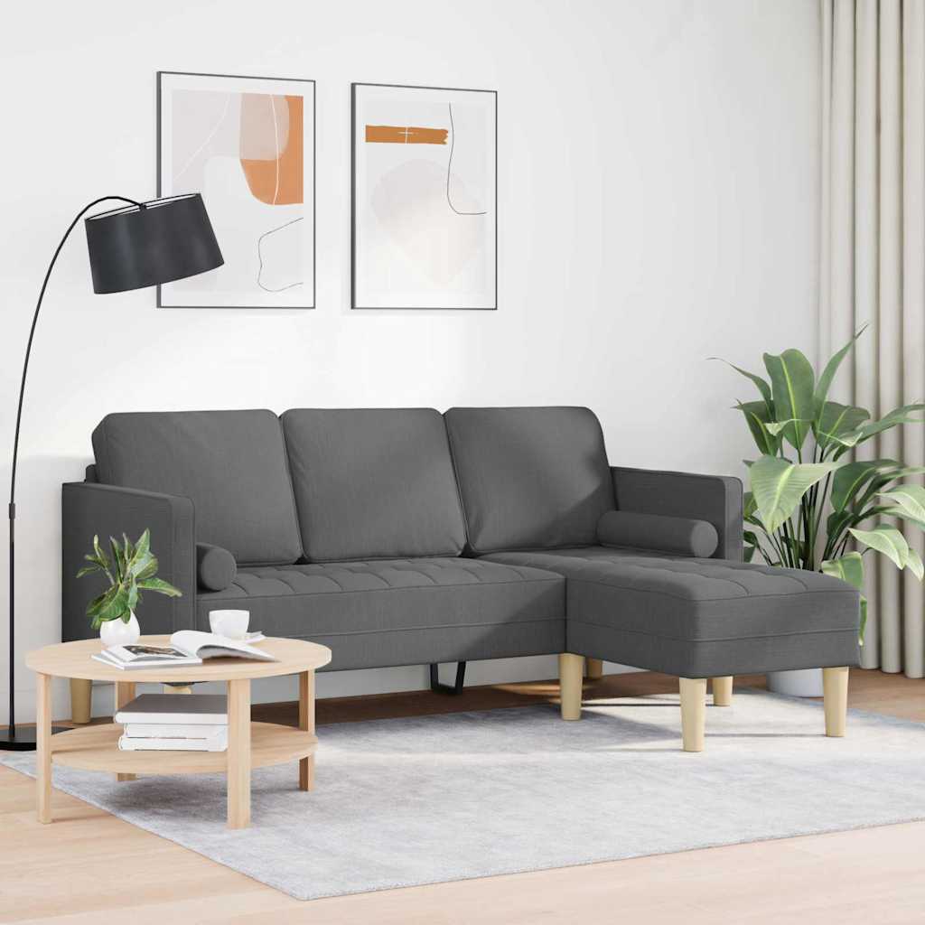 Ensemble de Canapés avec coussin Gris foncé Polyester - XIOS