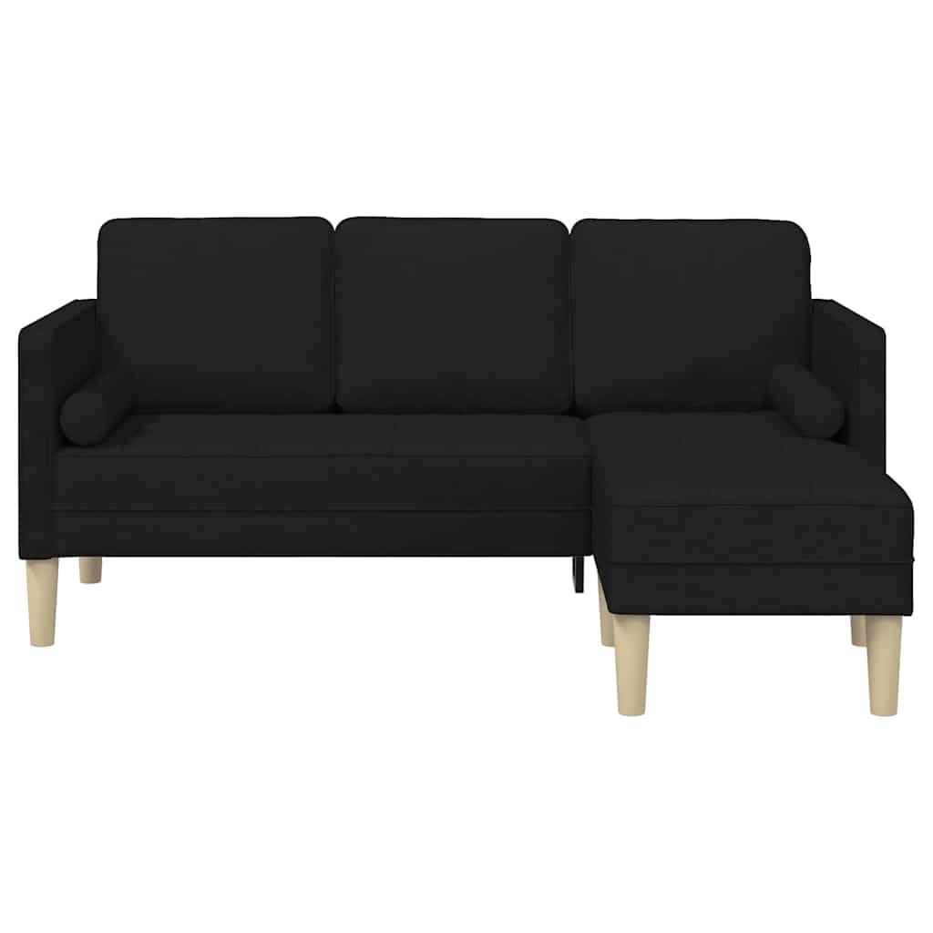 Ensemble de Canapés avec coussin Noir Polyester - XIOS