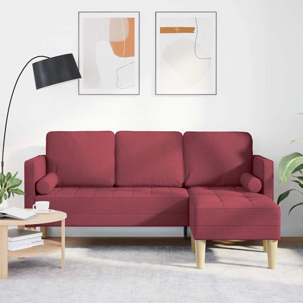 Ensemble de Canapés Rouge vin 173 x 131 x 67 cm tissu - XIOS