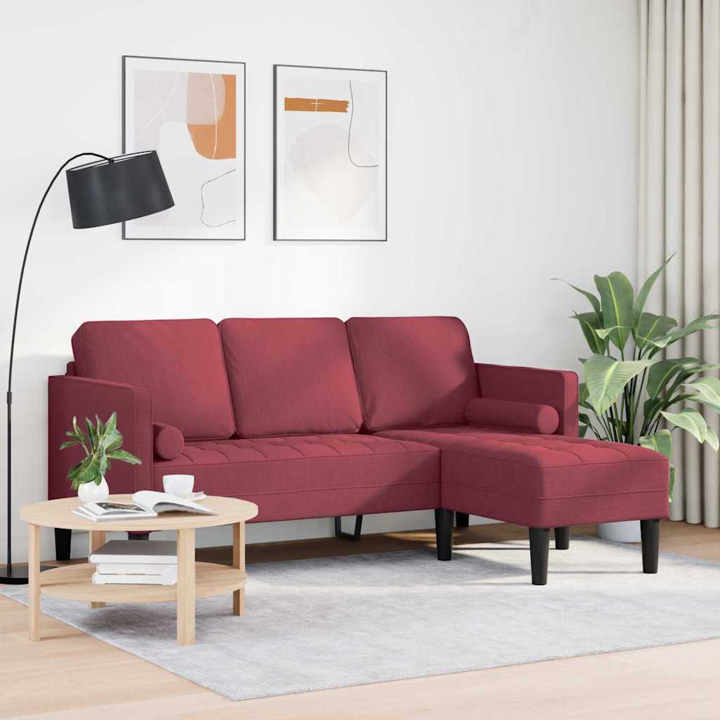 Ensemble de Canapés Rouge vin 173 x 131 x 67 cm tissu - XIOS