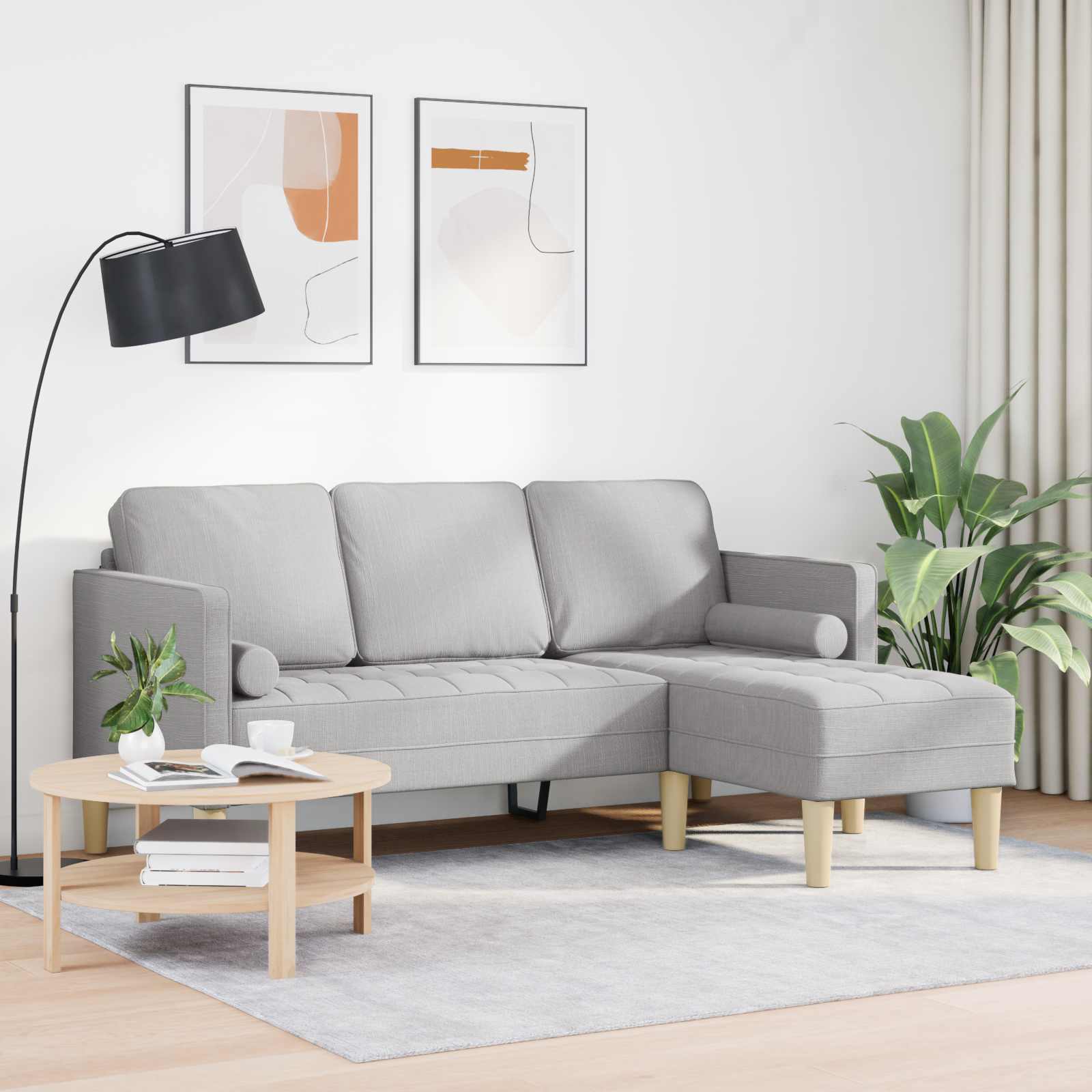 Ensemble de Canapés Gris nuage 173 x 131 x 67 cm Polyester