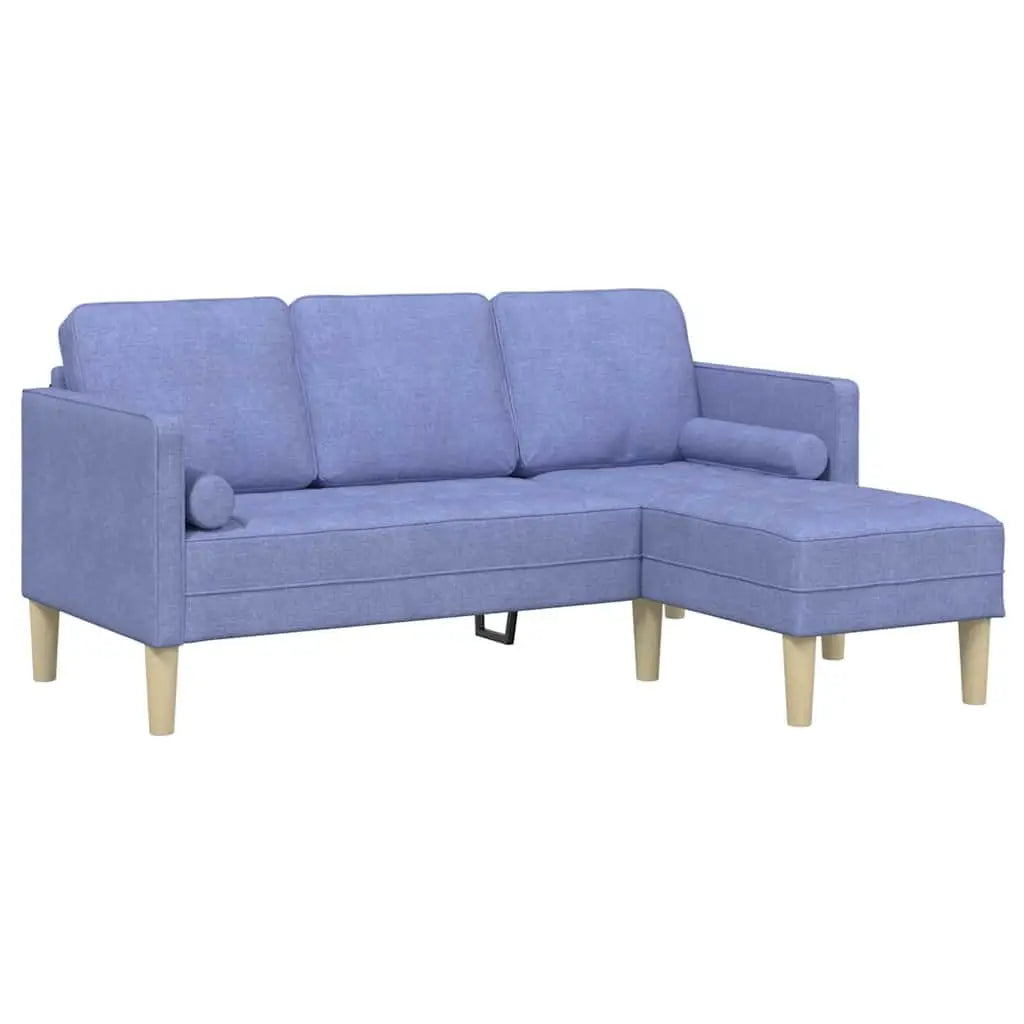 Ensemble de Canapés avec coussin Bleu denim Polyester - XIOS