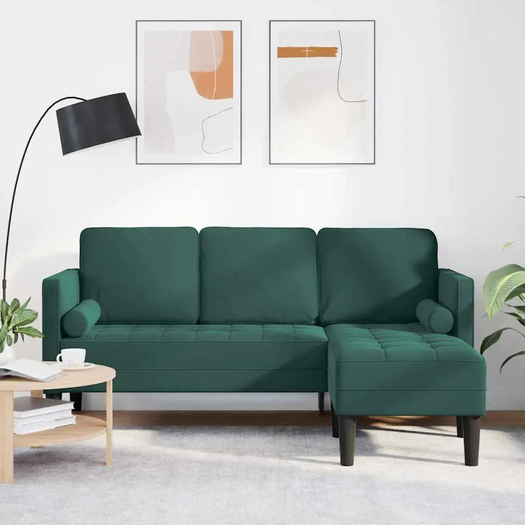 Ensemble de Canapés avec coussin Vert foncé Polyester - XIOS