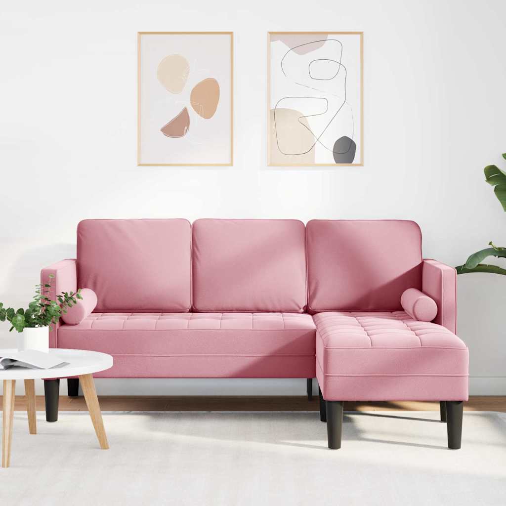 Ensemble de Canapés avec coussin Rose Polyester - XIOS