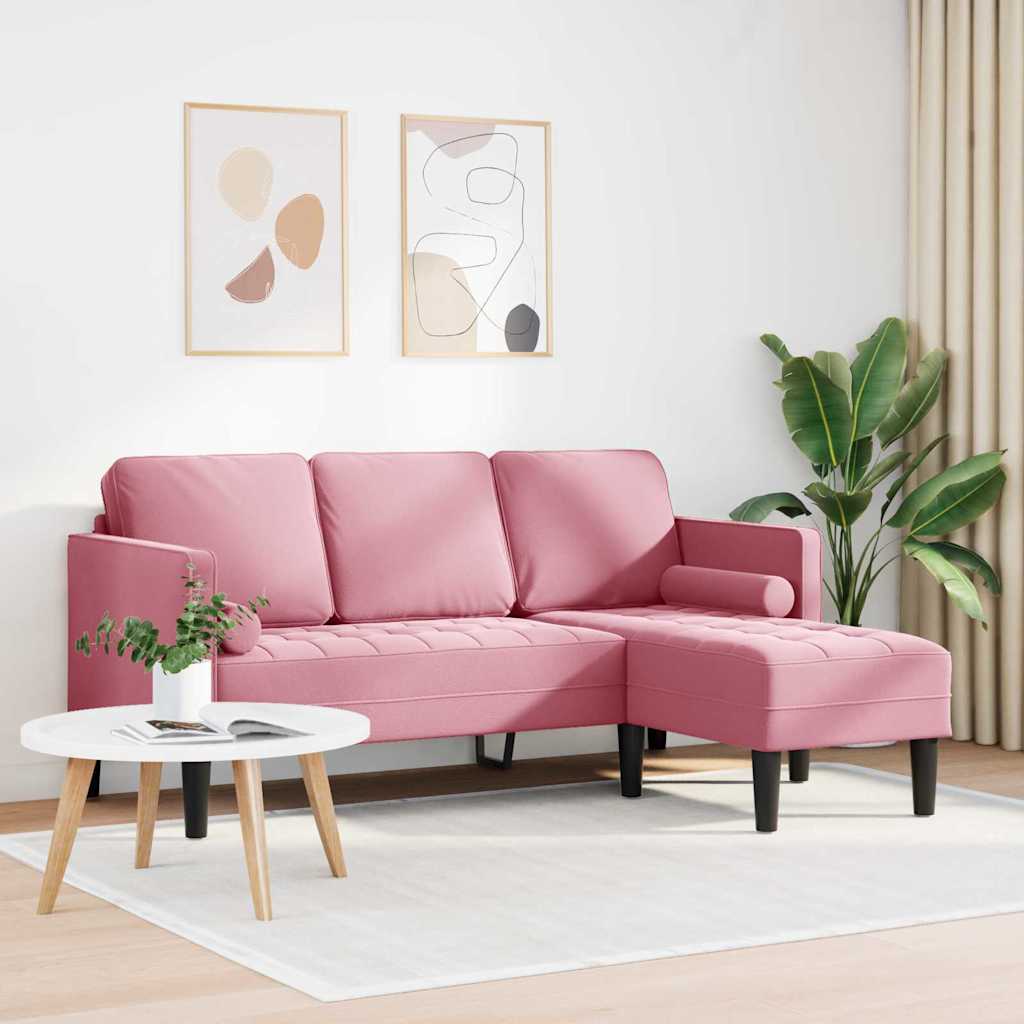 Ensemble de Canapés avec coussin Rose Polyester - XIOS