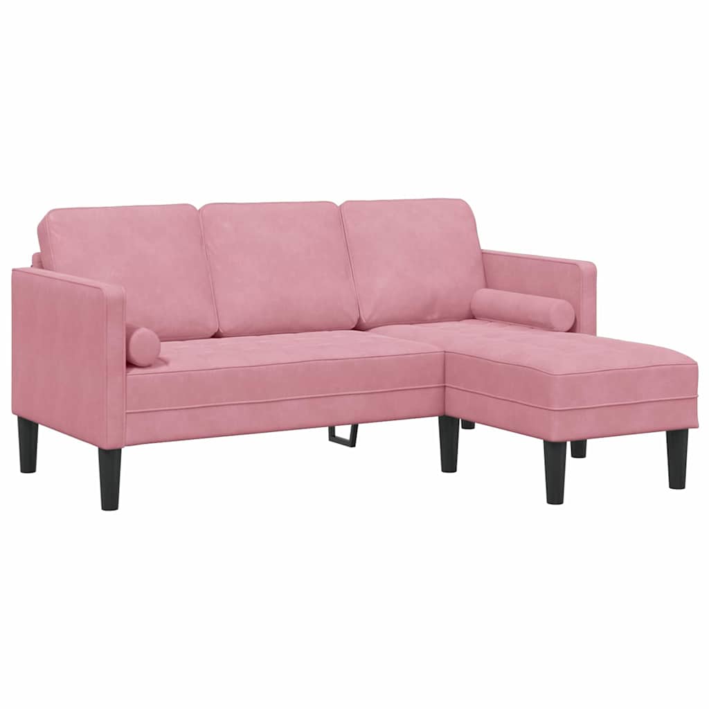 Ensemble de Canapés avec coussin Rose Polyester - XIOS