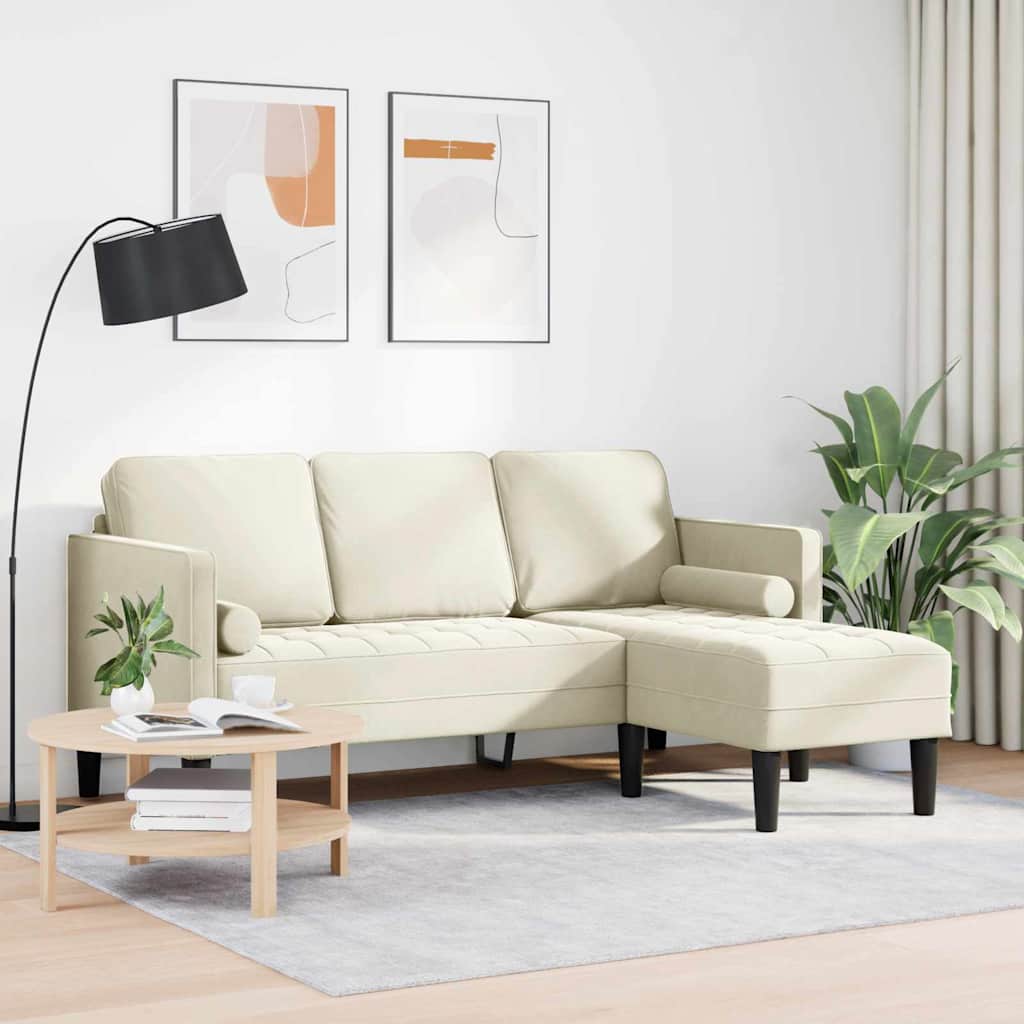 Ensemble de Canapés avec coussin Crème Polyester - XIOS