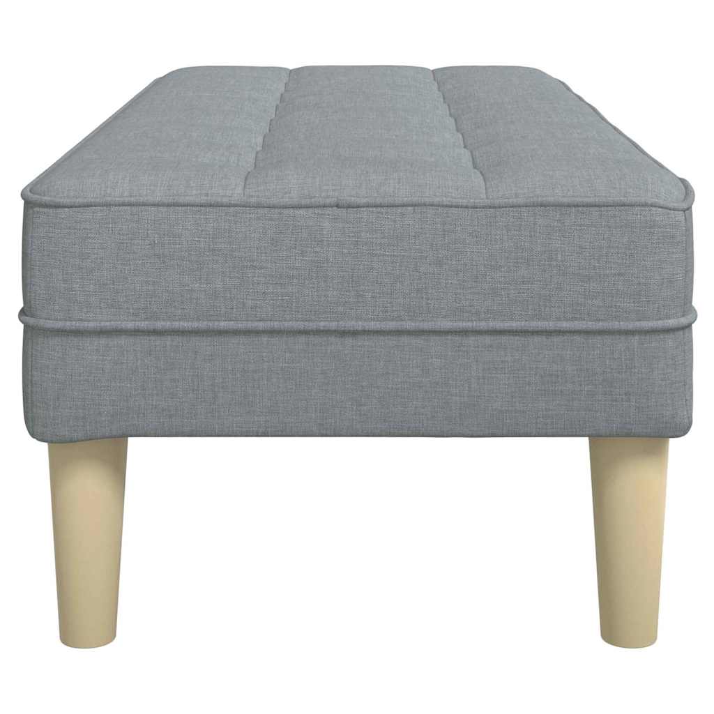 banc avec coussin Gris clair 113 x 57 x 39 cm tissu - XIOS