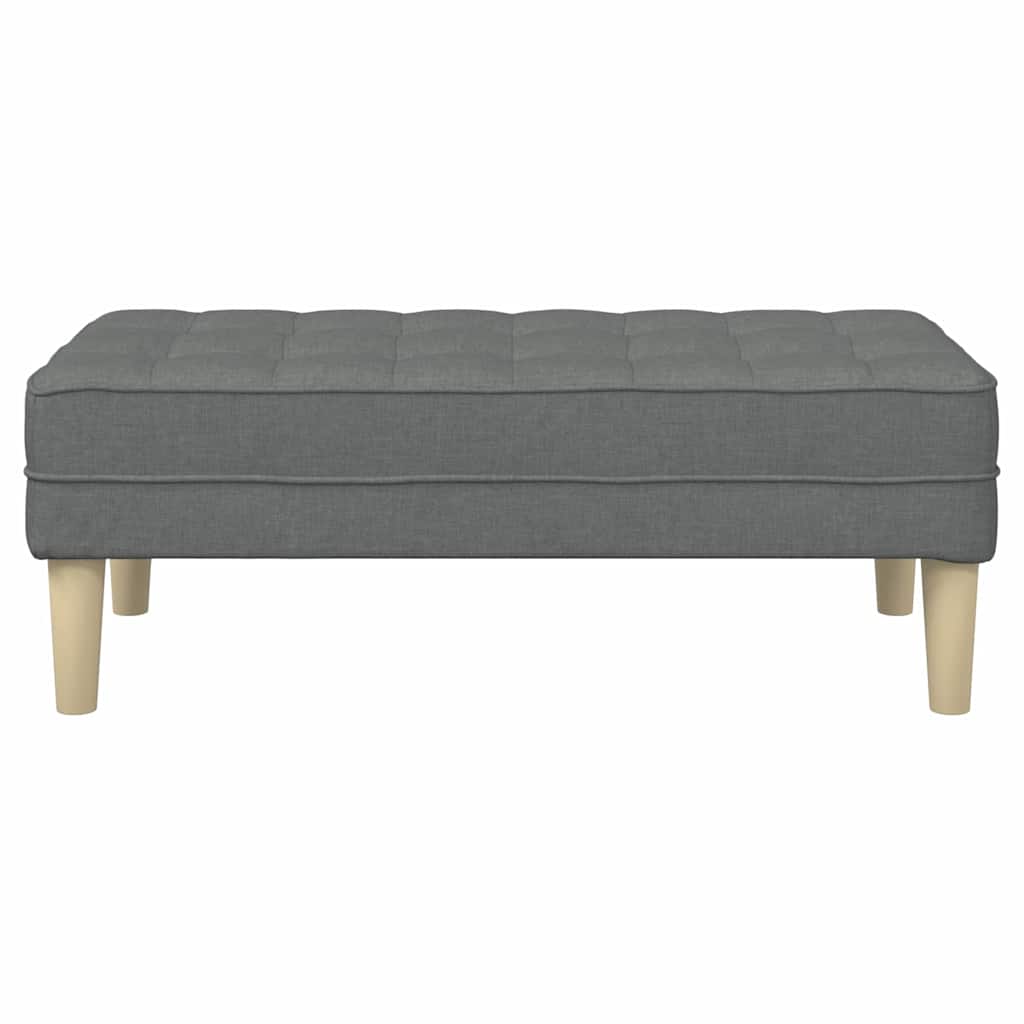 banc avec coussin Gris foncé 113 x 57 x 39 cm tissu - XIOS