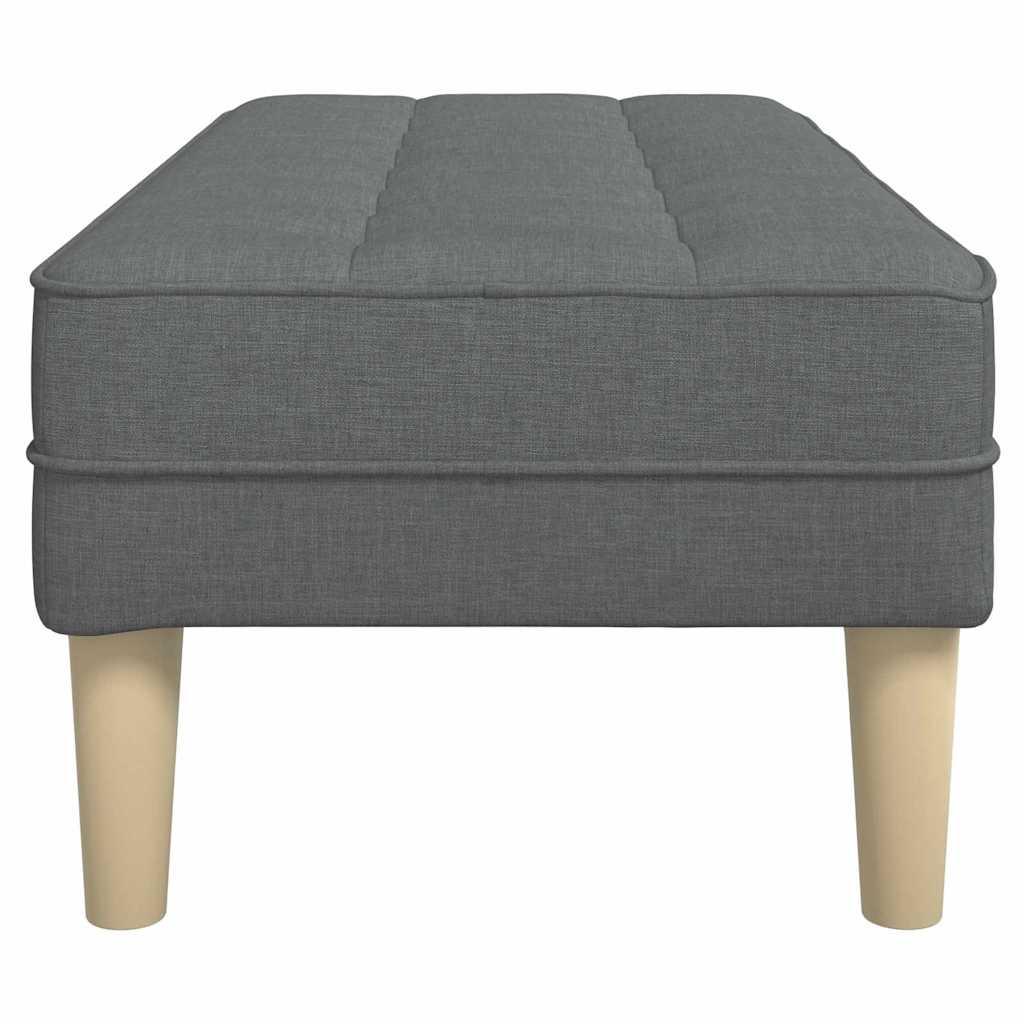 banc avec coussin Gris foncé 113 x 57 x 39 cm tissu - XIOS
