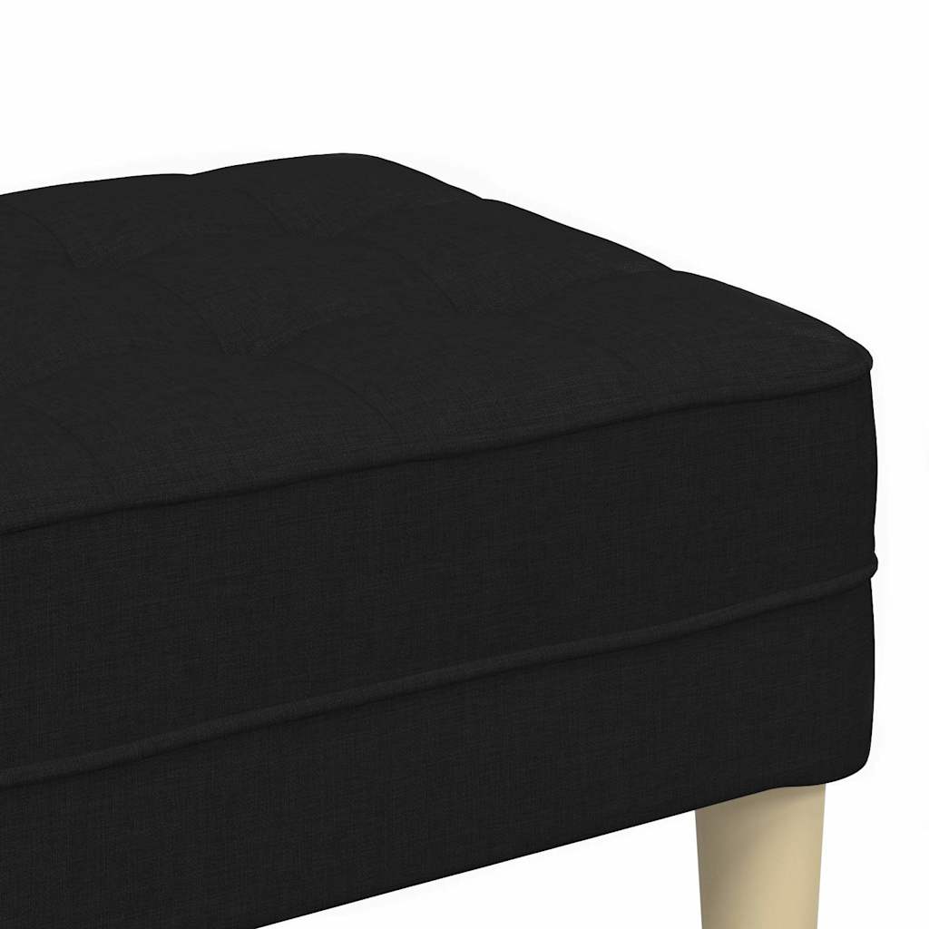 banc Noir 113 x 57 x 39 cm tissu - XIOS