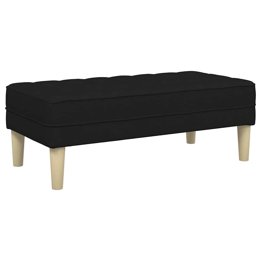 banc Noir 113 x 57 x 39 cm tissu - XIOS