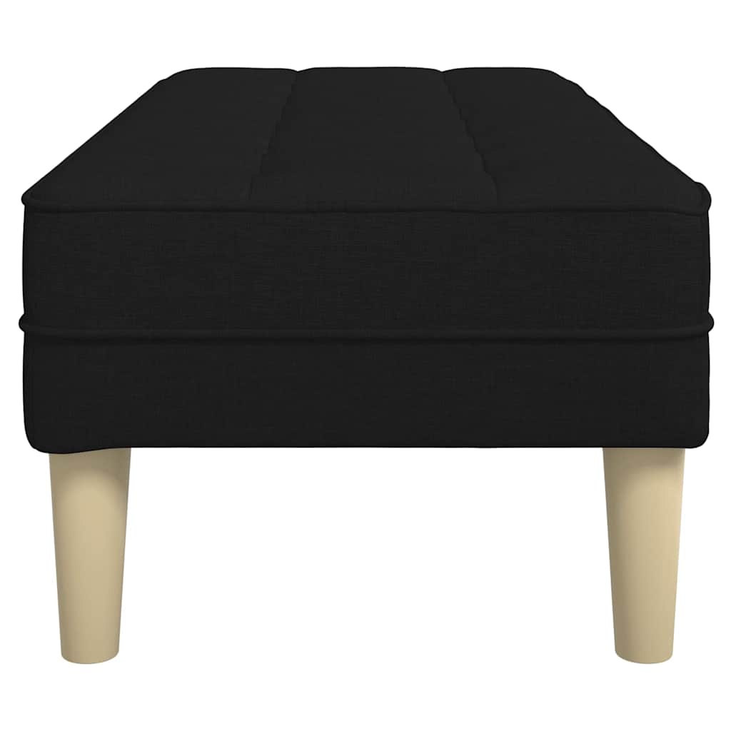 banc Noir 113 x 57 x 39 cm tissu - XIOS