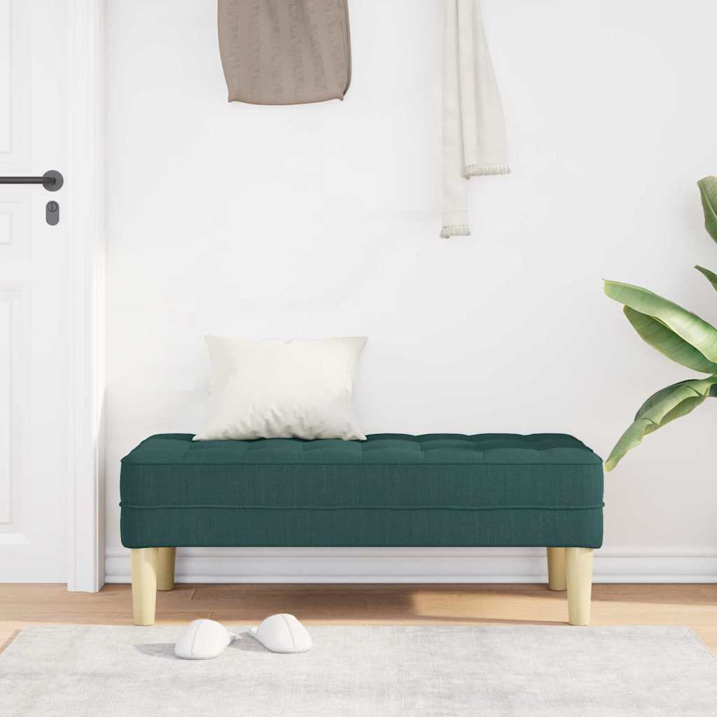 banc Vert foncé 113 x 57 x 39 cm tissu - XIOS