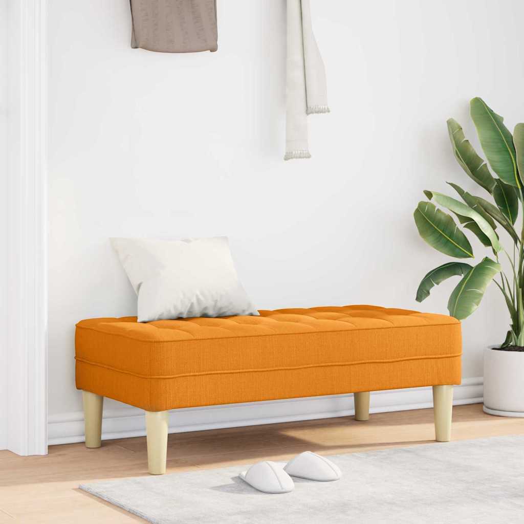 banc avec coussin Jaune foncé 113 x 57 x 39 cm tissu - XIOS