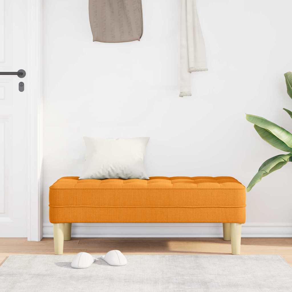 banc avec coussin Jaune foncé 113 x 57 x 39 cm tissu - XIOS