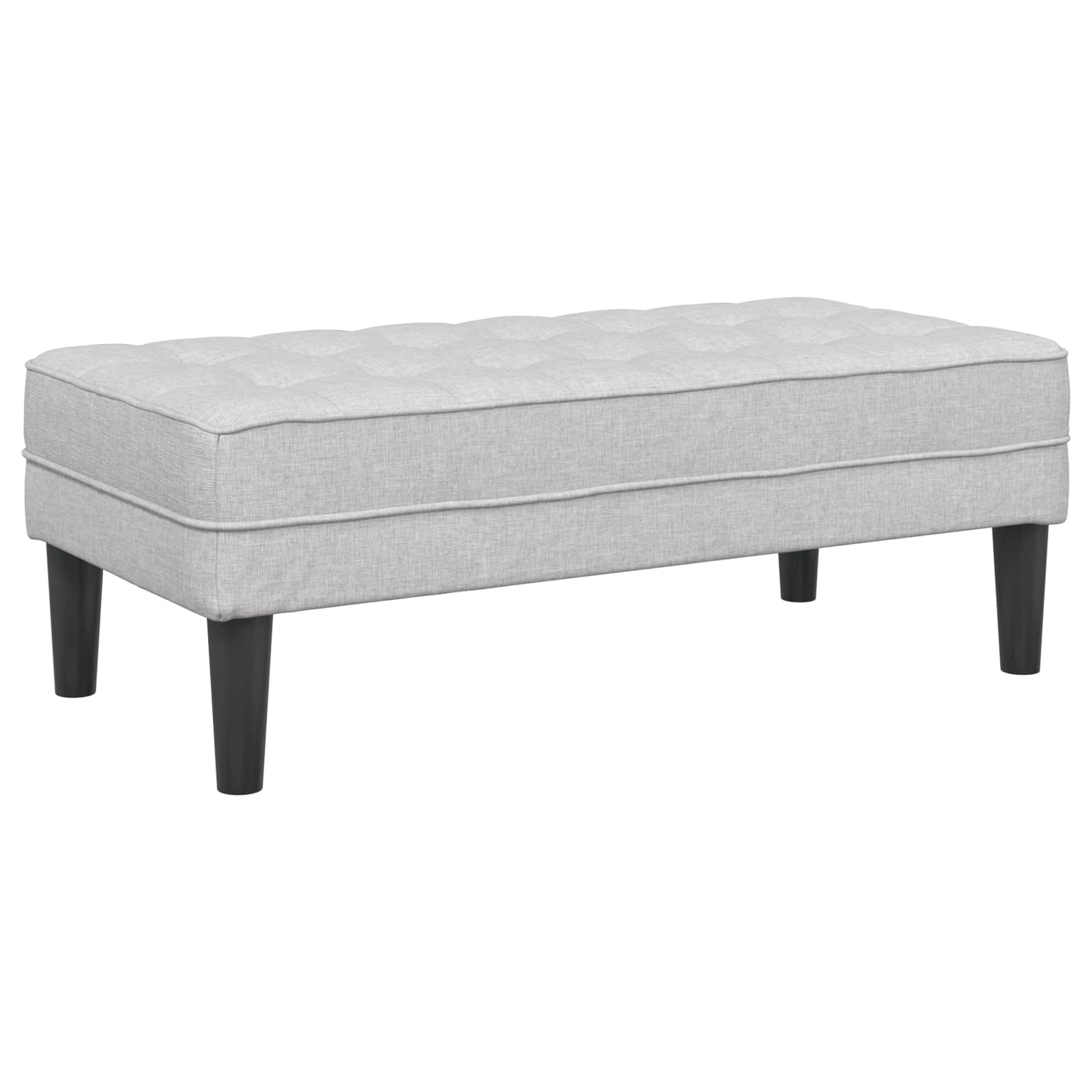 banc avec coussin Gris nuage 113 x 57 x 39 cm tissu - XIOS