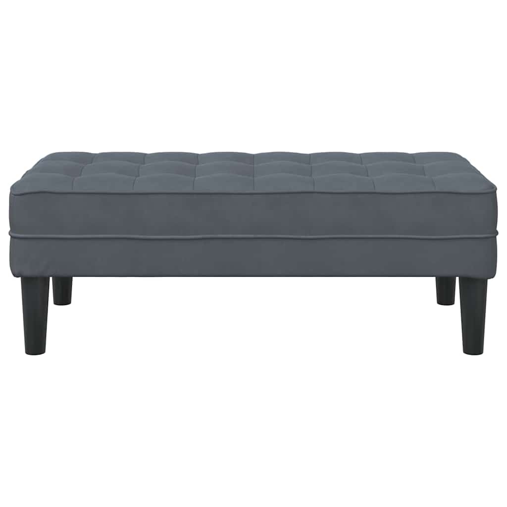 banc Gris foncé 113 x 57 x 39 cm Velours - XIOS