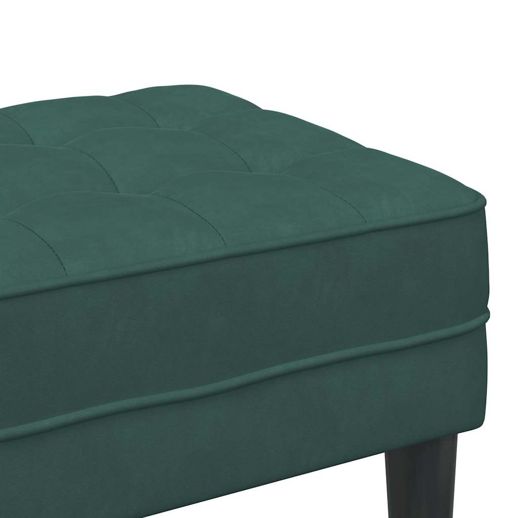 banc avec coussin Vert foncé 113 x 57 x 39 cm Velours - XIOS