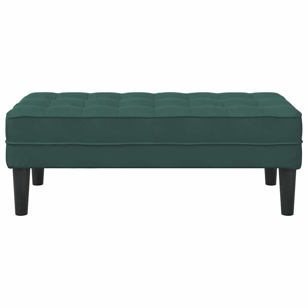 banc avec coussin Vert foncé 113 x 57 x 39 cm Velours - XIOS