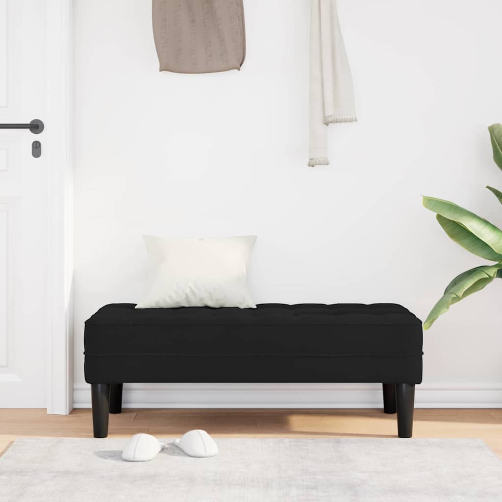 banc avec coussin Noir 113 x 57 x 39 cm Velours - XIOS