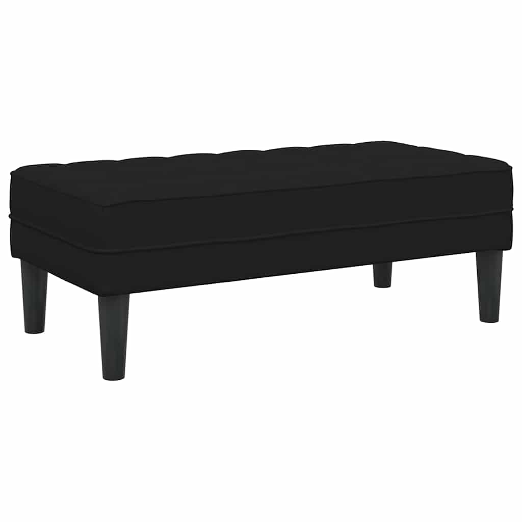 banc avec coussin Noir 113 x 57 x 39 cm Velours - XIOS